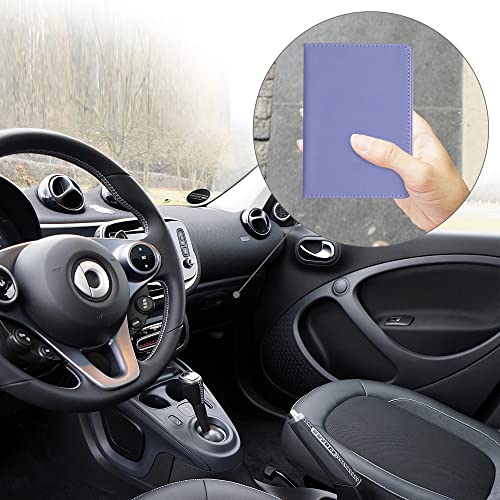 kwmobile Funda para permiso de circulación coche de cuero sintético - Con espacio para tarjetas 9.2 x 13 CM doblado - lila