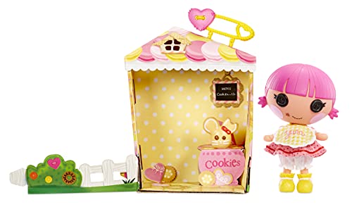 Lalaloopsy Littles Doll Muñeca Sprinkle Spice Cookie con Ratón - Muñeca Pastelera de 18cm con Vestido Amarillo y Rosa y zapatos removibles