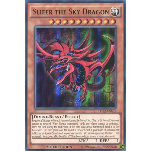 LDK2-ENS01 Limited Ed Slifer the Sky Dragon Ultra Rare Card Legendary Decks 2 Yu-Gi-Oh Tarjeta única