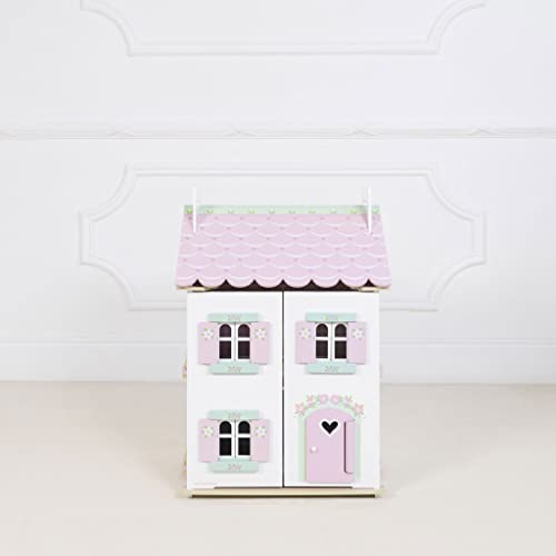 Le Toy Van - Casita de muñecas Sweetheart Cottage | Casita de muñecas de madera con muebles incluidos | A partir de 3 años +