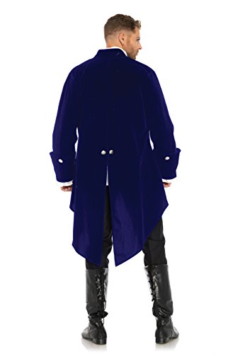 Leg Avenue Disfraz de adulto de terciopelo 8668703, color azul, talla L
