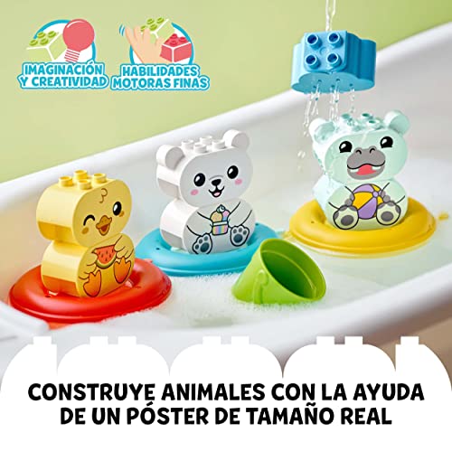 LEGO 10965 DUPLO Diversión en el Baño: Tren de los Animales Flotante, Juguete para Bebés y Niños +1.5 Año con Pato, Juegos para la Bañera