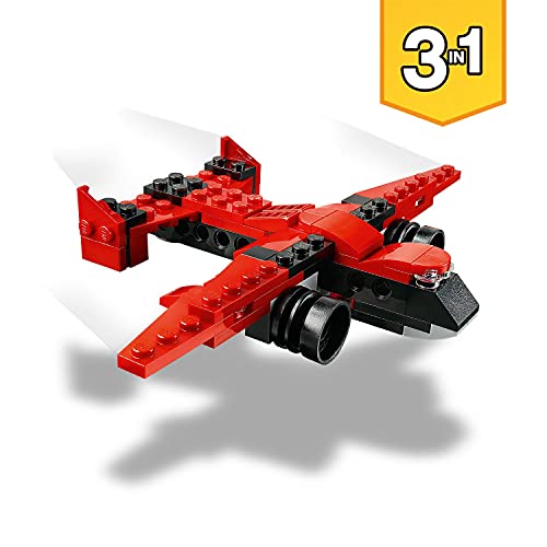 LEGO 31100 Creator 3en1 Deportivo, Bólido o Avión, Set de construcción y Juguetes para Niños y Niñas 6 años