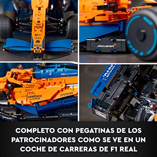 LEGO 42141 Technic Coche de Carreras McLaren Formula 1 2022, Maqueta para Construir, Set Deportes de Motor, Replica de Deportivo F1 para Adultos