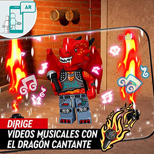 LEGO 43109 VIDIYO Metal Dragon Beatbox, Creador de Vídeos Musicales de Juguete, App Realidad Aumentada, Set con Mini Figura
