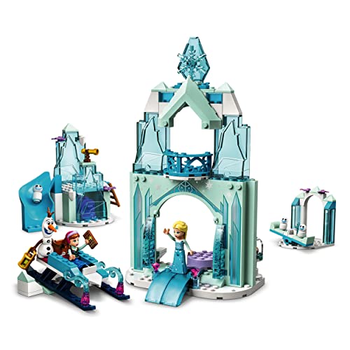 LEGO 43194 Disney Princess Frozen: Paraíso Invernal de Anna y ElsaCastillo de Hielo de Juguete para Construir con Mini Muñecas