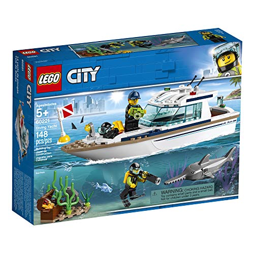 LEGO City Great Vehicles Diving Yacht 60221 Building Kit , New 2019 (148 Piece)