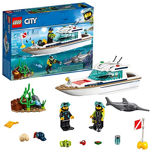 LEGO City Great Vehicles Diving Yacht 60221 Building Kit , New 2019 (148 Piece)