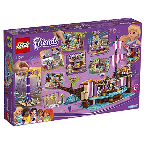 LEGO Friends Heartlake City Amusement Pier 41375 Toy Rollercoaster Building Kit with Mini Dolls and Toy Dolphin, Build and Play Set includes Toy Carousel, Ticket Kiosk and more, New 2019 (1251 Pieces)