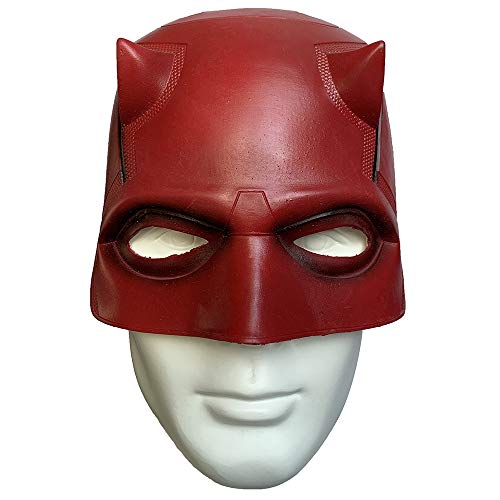 LePyCos DD Daredevil - Casco de látex para disfraz de Halloween, color rojo