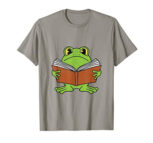 Libro de lectura de rana lindo Cottagecore envejecido Camiseta