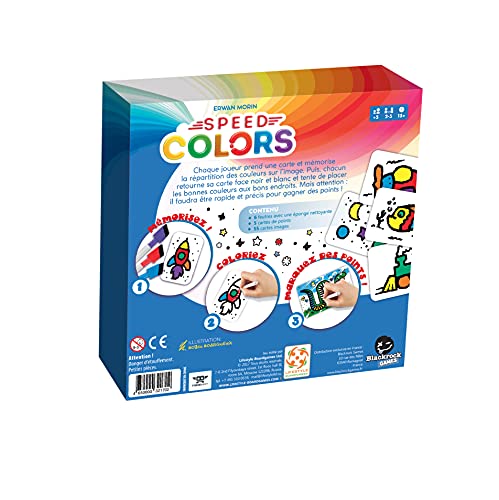 Lifestyle- Speed Colors Juego de Mesa, Multicolor (Blackrock-Games BLA049SP)