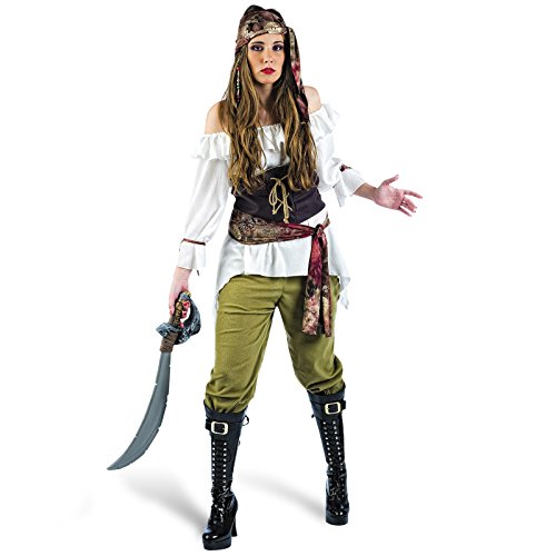 Limit Sport - Disfraz de pirata saqueadora para adultos, talla L (MA107)