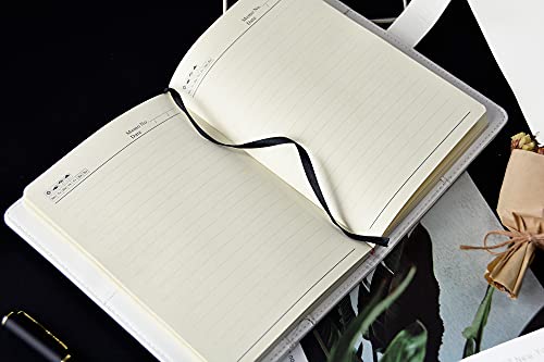 Lirener Creativo PU Notebook Código Libro con la Cerradura(Rastro de Estrella), A5 Password Notebook Contraseña Bloc de Notas Secret Diary Sketchbook con Cerradura de Combinación, 15x22mm