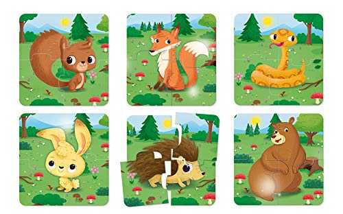 Lisciani - Carotina Baby Puzzle El bosque (80076) - Juego eduativo para niños