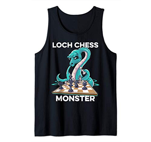Loch Chess Monster Nessie Loch Ness Monster Chess Pun Camiseta sin Mangas