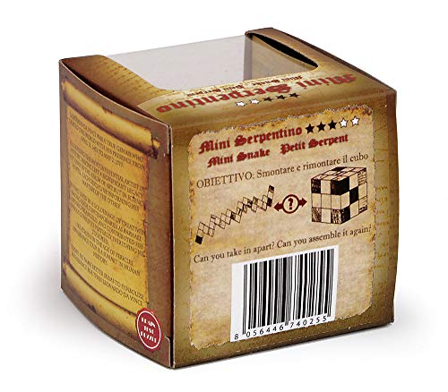 Logica Juegos Art. Mini Serpiente - Rompecabezas de Madera - Dificultad 3/6 Difìcil - Colleciòn Leonardo da Vinci
