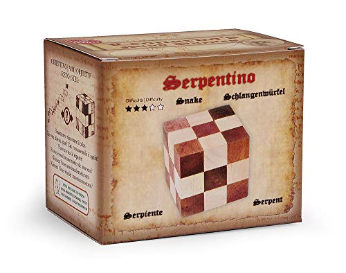 Logica Juegos Art. Serpiente - Rompecabezas 3D de Madera - Dificultad 3/6 Difícil - Colección Leonardo da Vinci