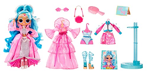 LOL Surprise Muñeca OMG Queens - Splash Beauty - con más de 125 Looks Mix & Match - Incluye Ropa, Accesorios, Pelo Que Cambia de Color y más - para coleccionar - Edad: 4+ años