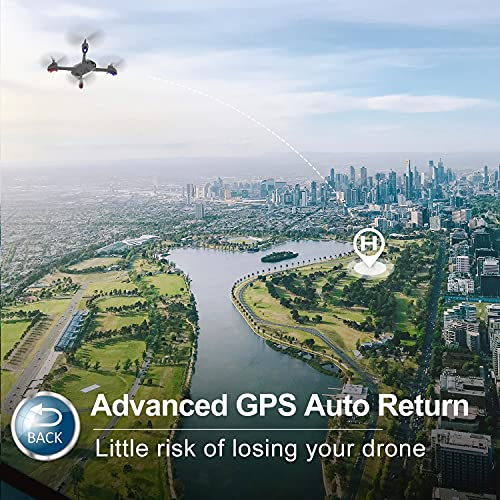 Loolinn | Dron GPS - Drone con Cámara HD 1080p para Principiantes, Cuadricóptero RC con Retorno Automático / Fotos y Vídeo HD 1080p / Transmisión en Tiempo Real FPV ( Dos Baterias )