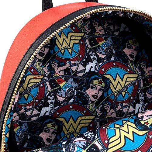 Loungefly N Mini Sac A Dos DC Comics - Vintage Wonder Woman - 0671803316805 Unisex adulto, Multicolor, One Size