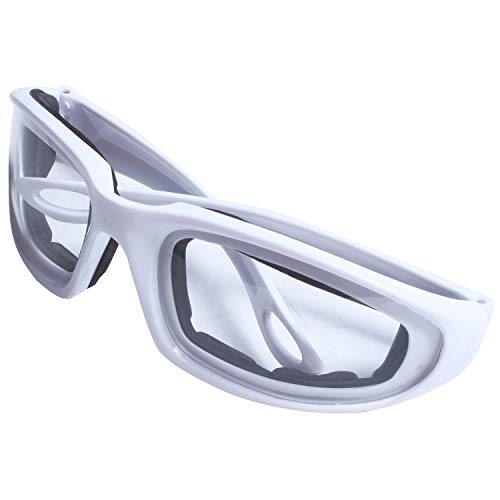 Luntus Libre de Lágrimas Gafas de Protección para Picado de Cebolla Gafas de Protector de Ojos Herramienta de Cocina Gadget Blanco