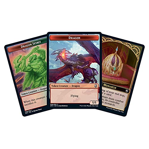 Magic: The Gathering - Baraja de Cartas Aventuras en los Reinos Olvidados - Commander Deck - Furia Dracónica (Rojo-Verde)