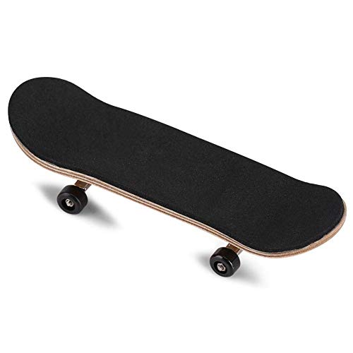 MAGT Finger Skateboard, 1Pc 5 Capas de Arce Madera + Aleación Diapasón Patinetas de Dedo con Caja Reduzca la presión, Fingerboard, Mini diapasón(Negro)
