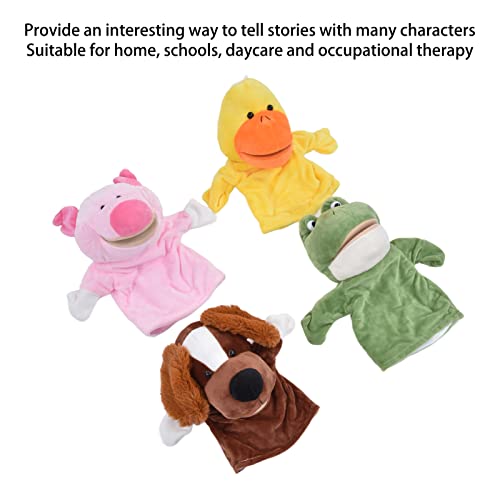 Marionetas de mano de animales, marionetas de mano de felpa Regalo de cumpleaños Accesorios de narrador Boca móvil Juguete interactivo para la escuela en casa para niños Niños