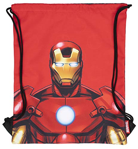 Marvel Comics Sakky Kids Iron Man - Bolsa escolar para niños