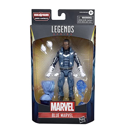 Marvel Legends Series - Figura Coleccionable de Blue Marvel de 15 cm - Juguete con 4 Accesorios y 1 Pieza de Figura para armar