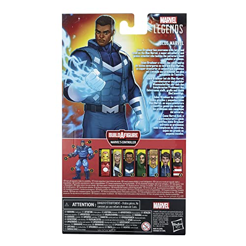 Marvel Legends Series - Figura Coleccionable de Blue Marvel de 15 cm - Juguete con 4 Accesorios y 1 Pieza de Figura para armar