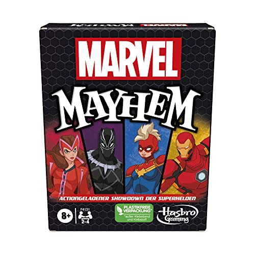 Marvel Mayhem - Juego de Cartas con superhéroes de Marvel, Juego Familiar a Partir de 8 años, Juego Educativo rápido y fácil