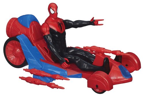 Marvel Spiderman - Figura titán con vehículo (Hasbro A8491EU4)