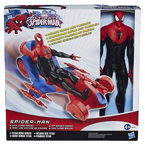 Marvel Spiderman - Figura titán con vehículo (Hasbro A8491EU4)