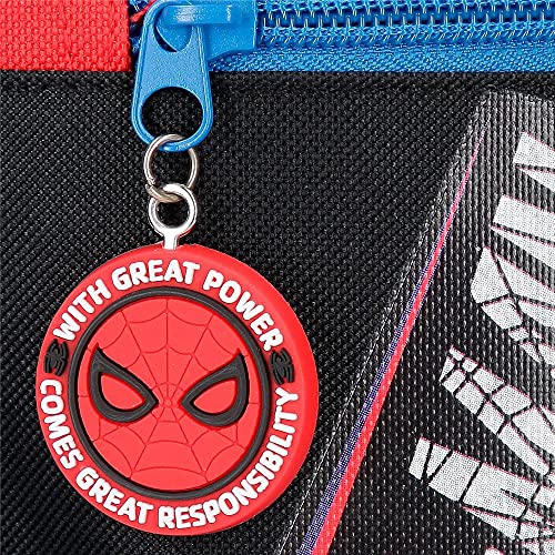 Marvel Spiderman Great Power Estuche Triple Rojo 22x12x5 cms Poliéster