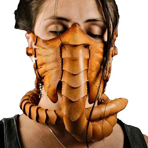 Máscara de Escorpión de Halloween Nueva máscara facial Alien Covenant Garras de Insecto Xenomorfo Hugger Disfraz Cara Gusano Máscara de Látex