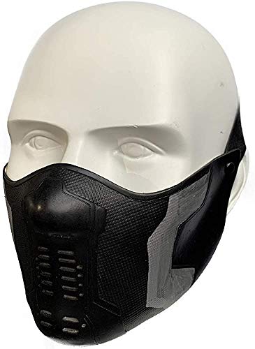 Máscara de soldado de invierno Bucky Barnes James Buchanan Superhéroe Latex Cosplay Halloween Accesorio de disfraz Negro