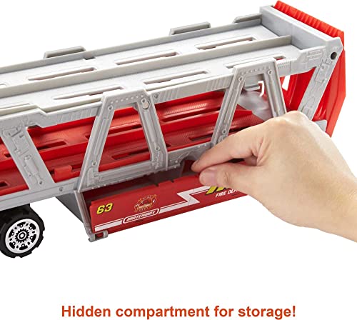 Matchbox Camión de transporte con accesorios, almacena coches de juguete, para niños +3 años (Mattel GWM23)