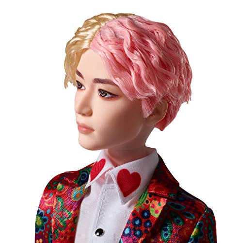 Mattel BTS - Muñeco V, figura de colección, miembro banda coreana de K-pop ( GKC89)