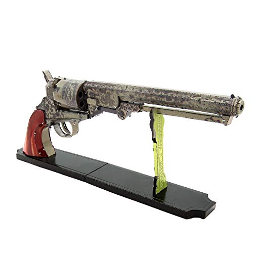 Metal Earth Puzzle 3D Revolver Pistola . Rompecabezas De Metal De Lejano Oeste . Maquetas Para Construir Para Adultos Nivel Desafiante De 15 X 2.2 X 6.2 Cm