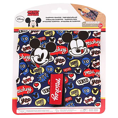 Mickey Mouse| Bolsa Merienda - Porta Bocadillo Reutilizable