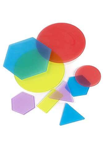 Miniland- Formas geométricas translúcidas 40 pzas, Multicolor (32164)
