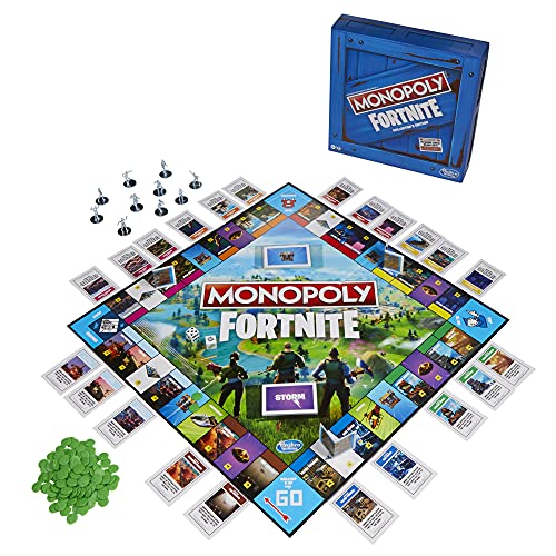 Monopoly: Juego de Mesa Fortnite Collector's Edition Inspirado en el Videojuego Fortnite, Juego de Mesa para Adolescentes y Adultos, Mayores de 13 años