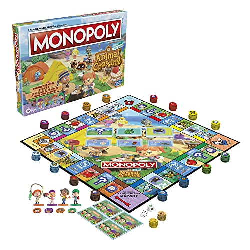 Monopoly Tablero de juego de Animal Crossing New Horizons para mayores de 8 años, francés