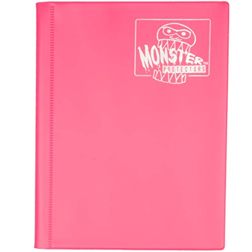 Monster Binder - 4 Pocket Matte Pink Album - Holds 160 Yugioh, Magic, and Pokemon Cards