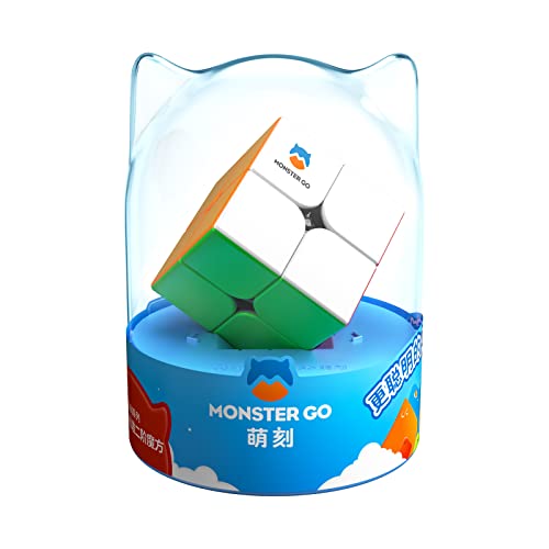Monster Go 251, 2x2 Magic Speed Puzzle Cube Stickerless MG251 Mini Cube Puzzle Toy (Premium Package)