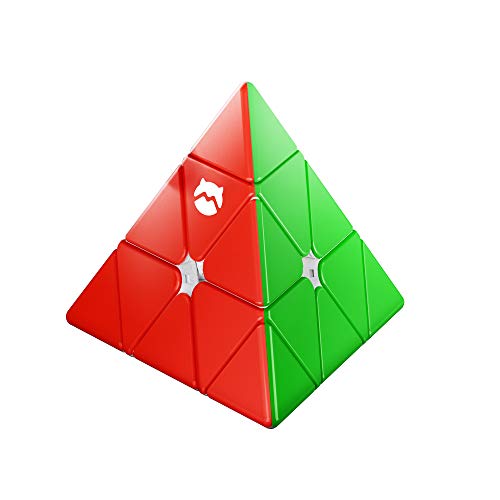 Monster Go Pyraminx Cubo, MG Cubo de Velocidad Pirámide Juguete Rompecabezas Triángulo Cubo Sin Pegatinas