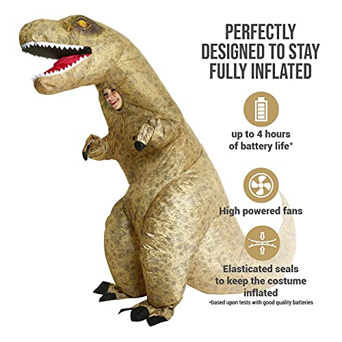 Morph Divertido Disfraz Inflable T-Rex Dinosaurio Niños - Una talla le queda a la mayoría
