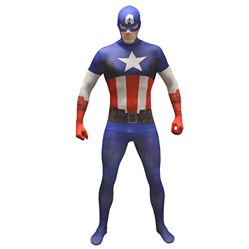 Morphsuits - Disfraz para adulto Capitán América Marvel, talla M (MLCAVM)